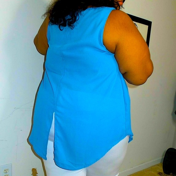 NEW💕Plus Size Sleeveless Chiffon Tank Blouse - Picture 3 of 5